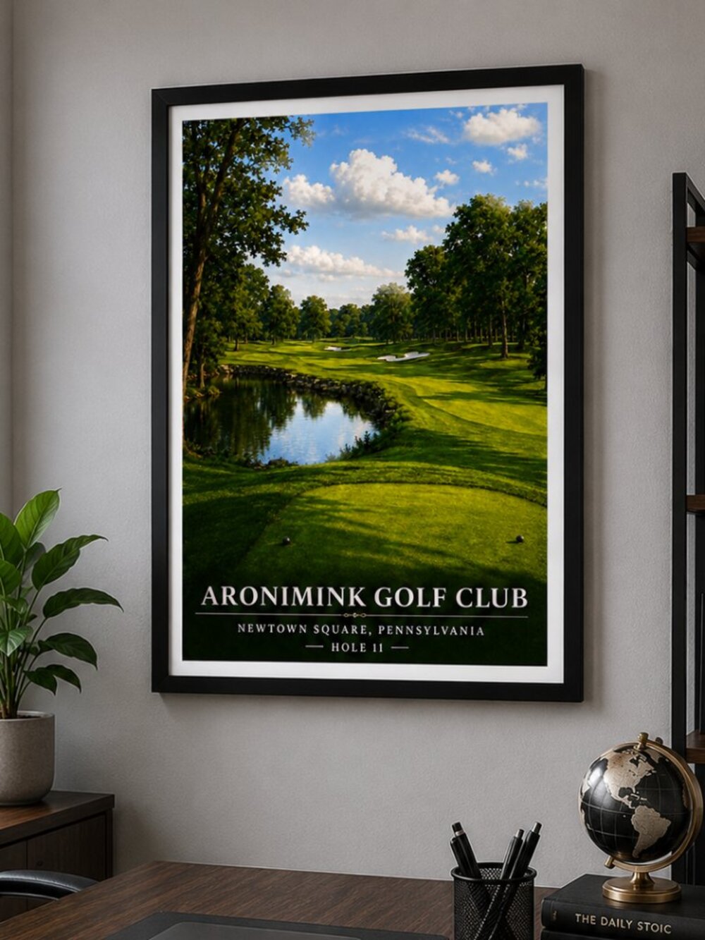 Aronimink Golf Club Framed Art 13×19 | Kiowea #11 Hole | Golf Wall Art